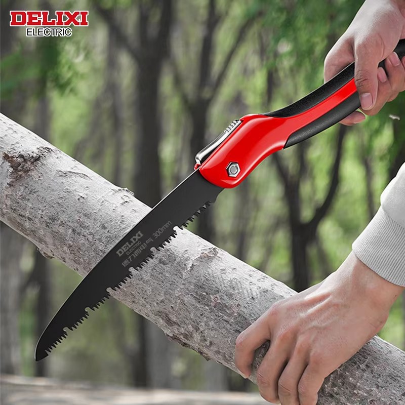 Hacksaw - เลื่อยมือพับได้, ใบเลื่อยเหล็ก SK5, ด้ามจับกันลื่น, เลื่อยมือแบบพกพาสำหรับตัดไม้, เลื่อยตัดสำหรับงาน