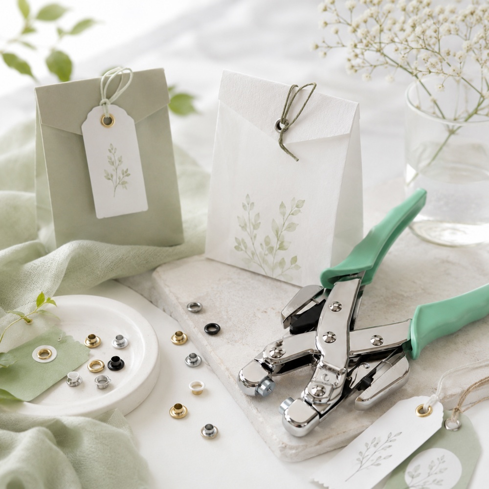 Pliers - ชุดเครื่องมือเจาะรูแบบมือถือ คีมเจาะรู คีมสำหรับติดกระดุมโลหะ คีมกดมือ คีมย้ำหมุด เครื่องมือเย็บ