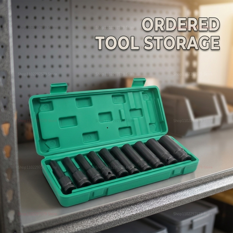 Hand Tools In Workshop - ชุดประแจบล็อก 10 ชิ้น ขนาด 8-24 มม.