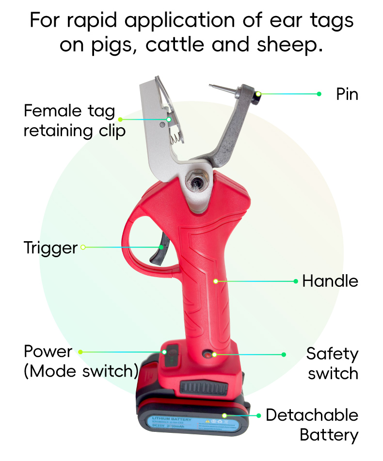 เครื่องติดป้ายหูสัตว์ไฟฟ้าแบบใ - Pliers บทวิจารณ์และราคา